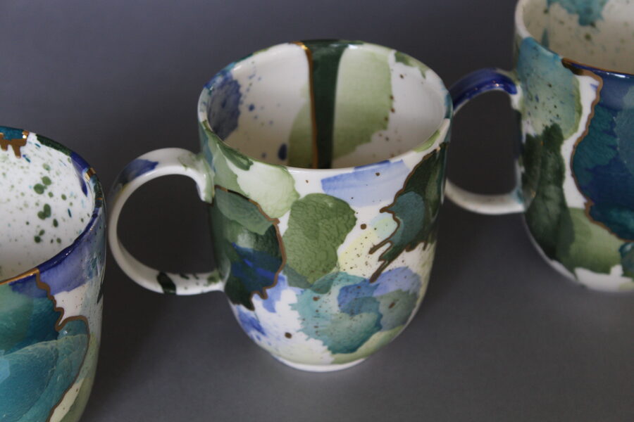 Colorful porcelain mug